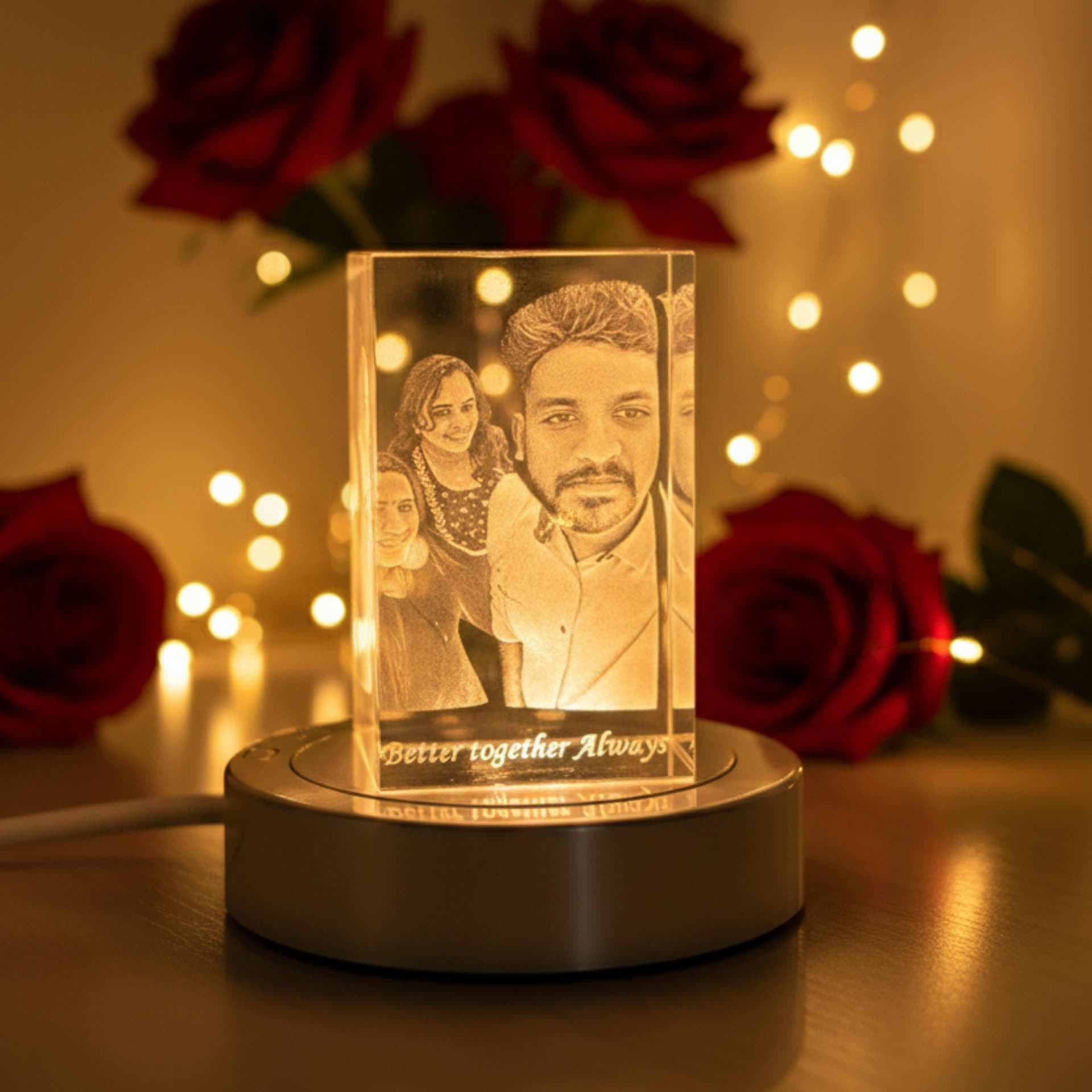 3D Crystal Rotating Lamp